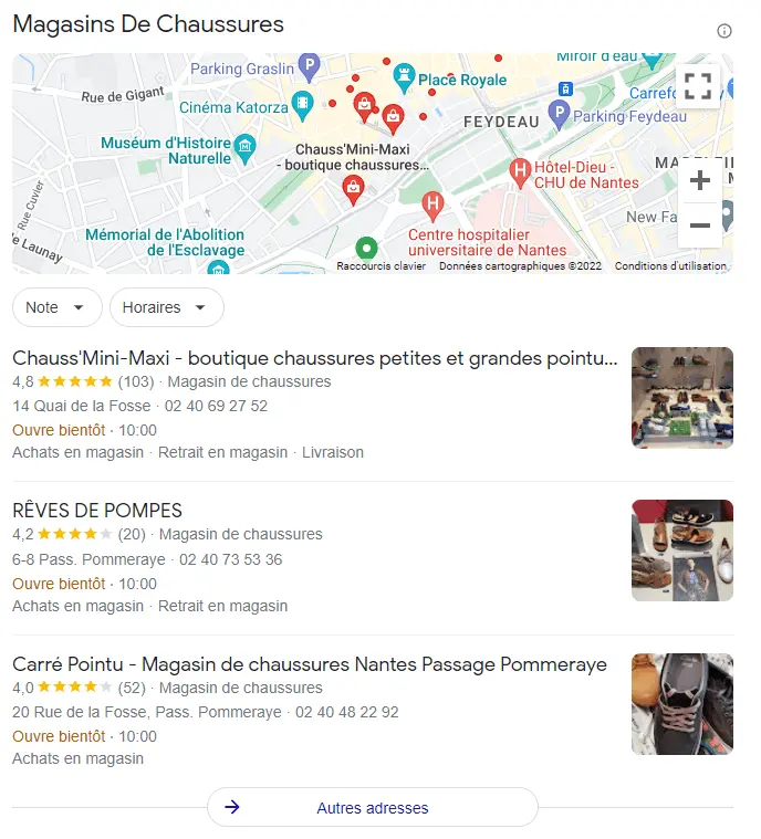 definiton google my business resultats de recherche